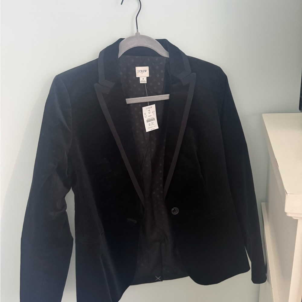 J.Crew Black Velvet Blazer